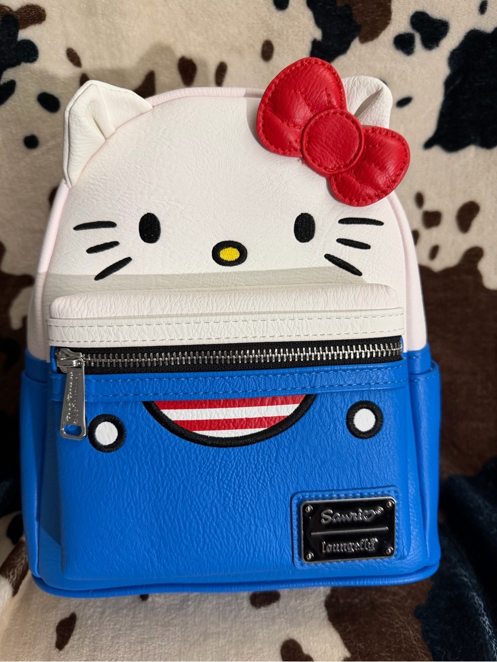 Loungefly White, Blue & Red Hello Kitty Mini Backpack